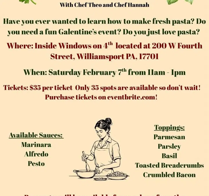 Pasta class is this Saturday and we’ve got some seats available!